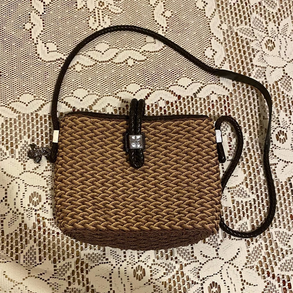 VTG Brighton Two Tone Woven Crossbody shoulderbag bag purse